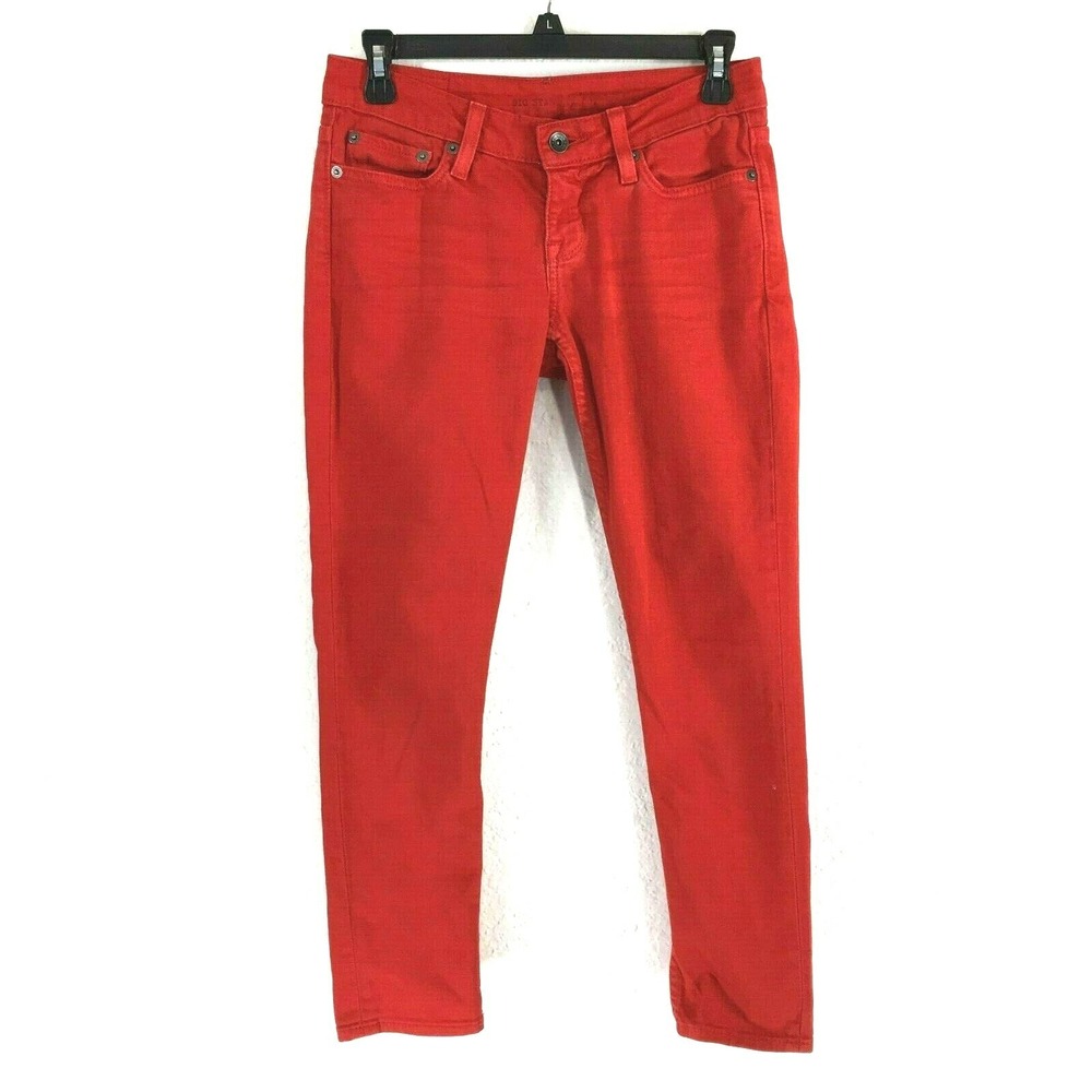 Big Star Jeans 1974 Red Skinny‎ Colored Stretch 25 11 Sm 5 Pocket Trendy